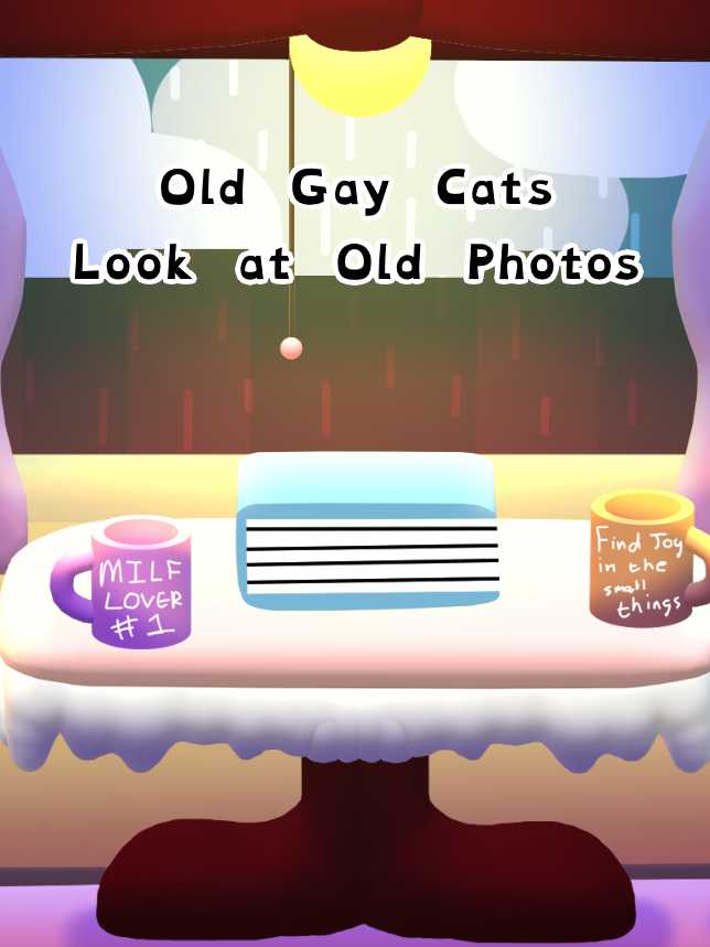 Old Gay Cats Look at Old Photos