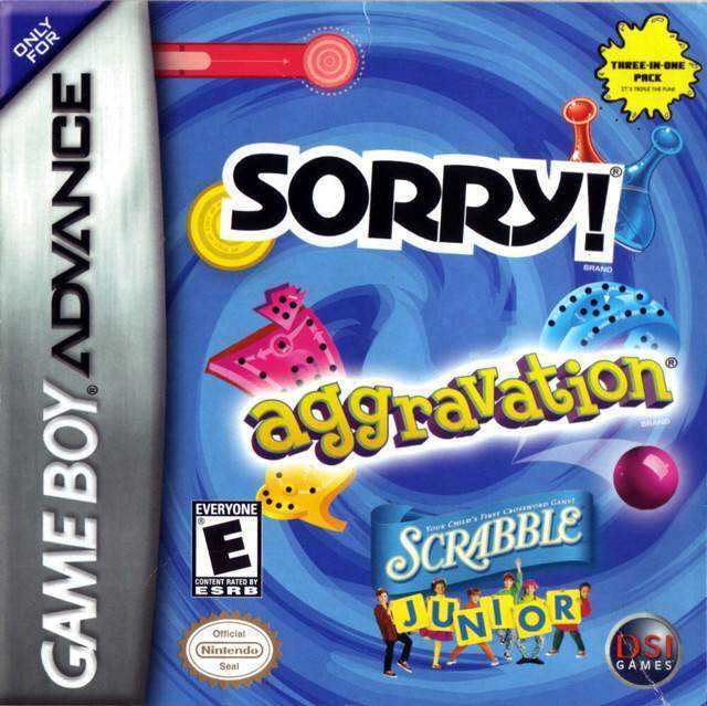 Sorry! / Aggravation / Scrabble Junior cover