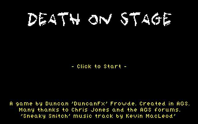 Death on Stage cover