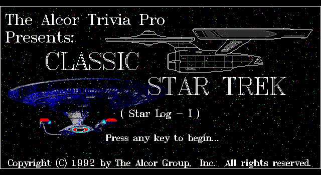 The Alcor Trivia Pro Classic Star Trek (Star-Log I) cover