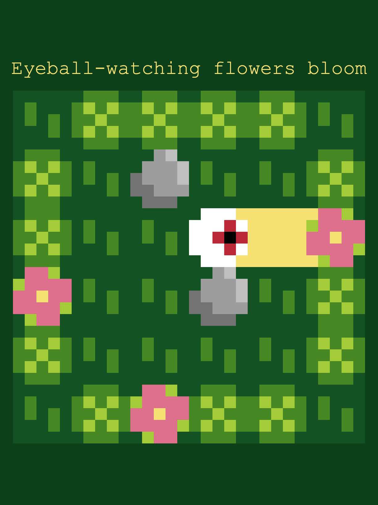 Eyeball-watching flowers bloom